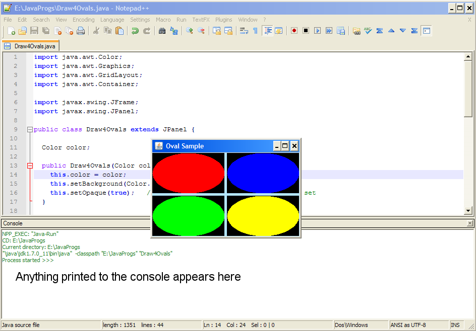 Notepad Program Java